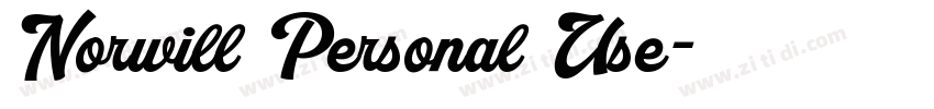 Norwill Personal Use字体转换